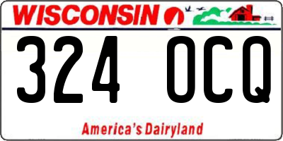 WI license plate 324OCQ