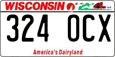 WI license plate 324OCX