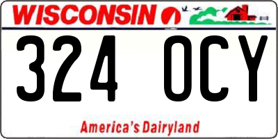 WI license plate 324OCY