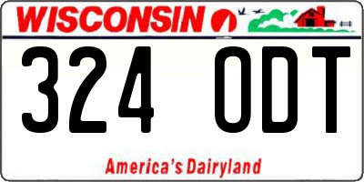 WI license plate 324ODT