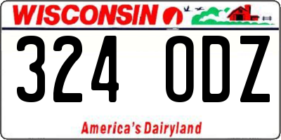WI license plate 324ODZ
