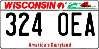 WI license plate 324OEA