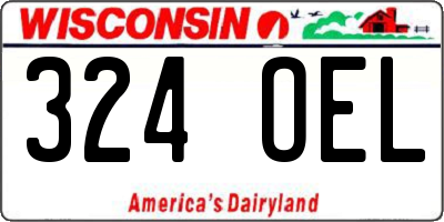 WI license plate 324OEL