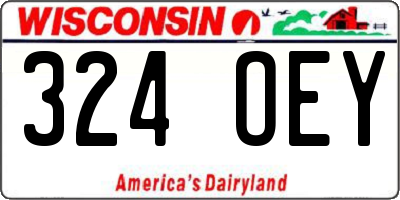 WI license plate 324OEY