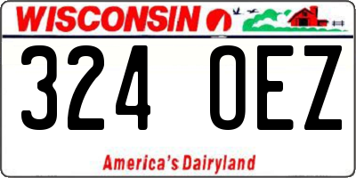 WI license plate 324OEZ