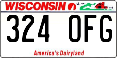 WI license plate 324OFG