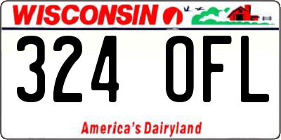 WI license plate 324OFL