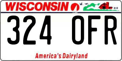 WI license plate 324OFR