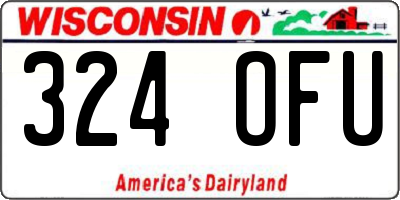 WI license plate 324OFU