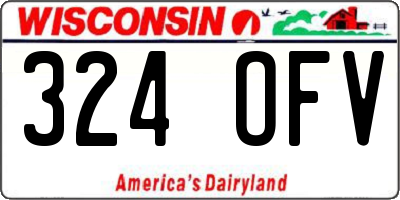 WI license plate 324OFV
