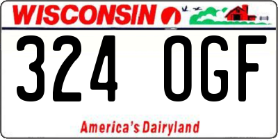 WI license plate 324OGF