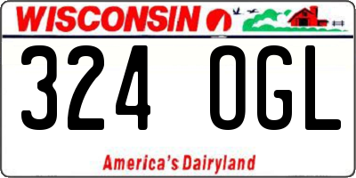 WI license plate 324OGL