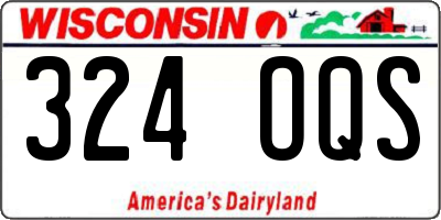 WI license plate 324OQS