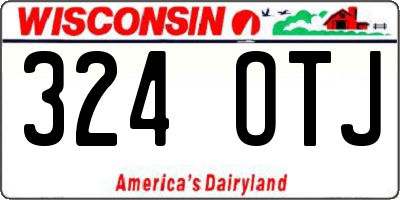 WI license plate 324OTJ