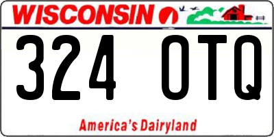 WI license plate 324OTQ