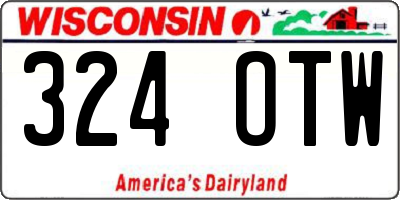 WI license plate 324OTW