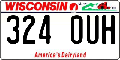 WI license plate 324OUH