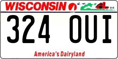 WI license plate 324OUI