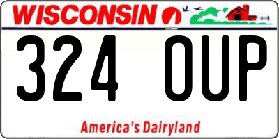 WI license plate 324OUP