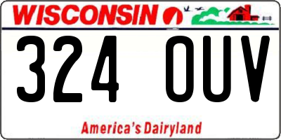 WI license plate 324OUV