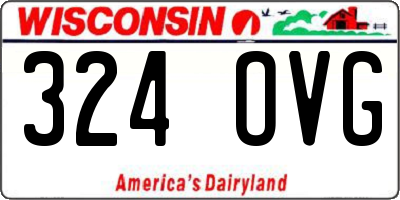 WI license plate 324OVG