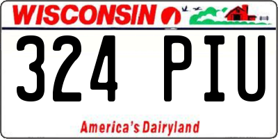 WI license plate 324PIU