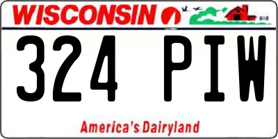 WI license plate 324PIW