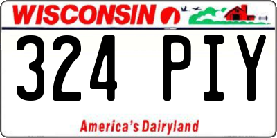 WI license plate 324PIY