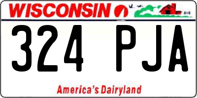 WI license plate 324PJA