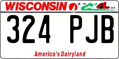 WI license plate 324PJB
