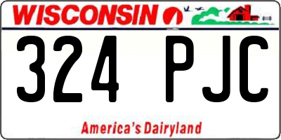 WI license plate 324PJC