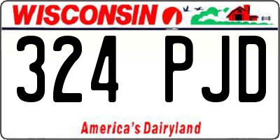 WI license plate 324PJD