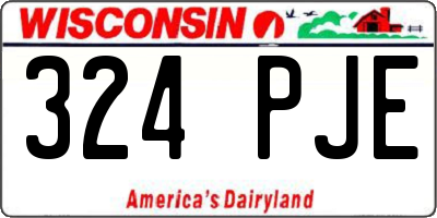 WI license plate 324PJE