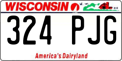 WI license plate 324PJG