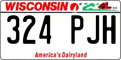 WI license plate 324PJH
