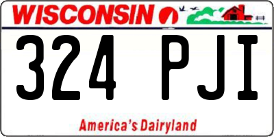 WI license plate 324PJI