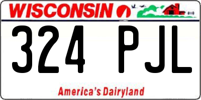 WI license plate 324PJL