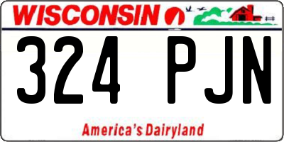 WI license plate 324PJN
