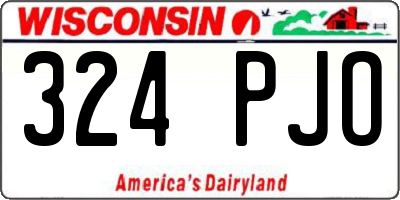 WI license plate 324PJO