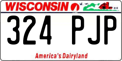 WI license plate 324PJP