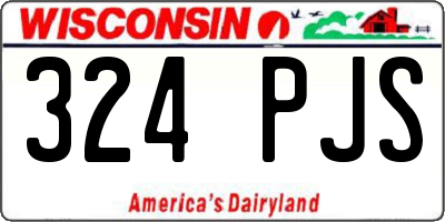 WI license plate 324PJS