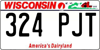 WI license plate 324PJT