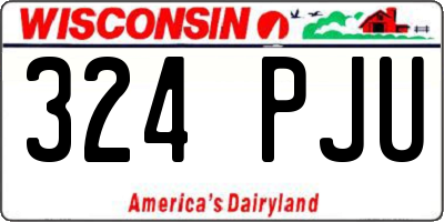 WI license plate 324PJU