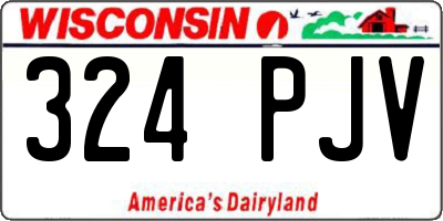 WI license plate 324PJV