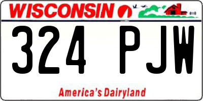 WI license plate 324PJW