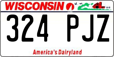 WI license plate 324PJZ