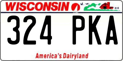 WI license plate 324PKA