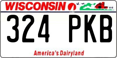 WI license plate 324PKB