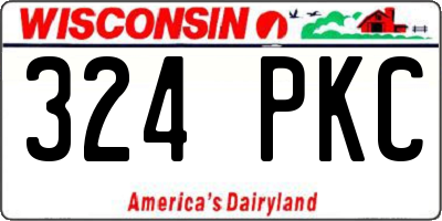 WI license plate 324PKC