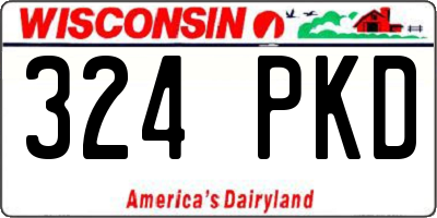 WI license plate 324PKD